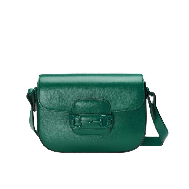 Gucci Horsebit 1955 small shoulder bag Green leather – GB128