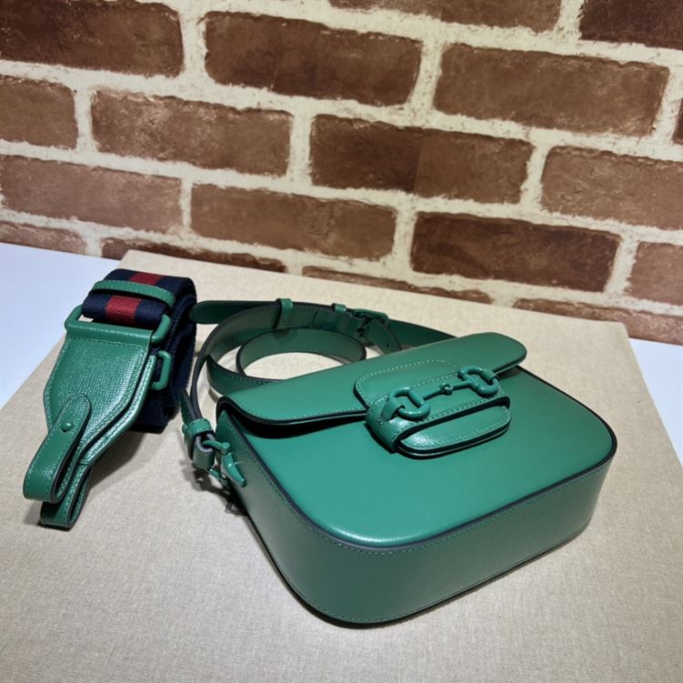 Gucci Horsebit 1955 small shoulder bag Green leather – GB128