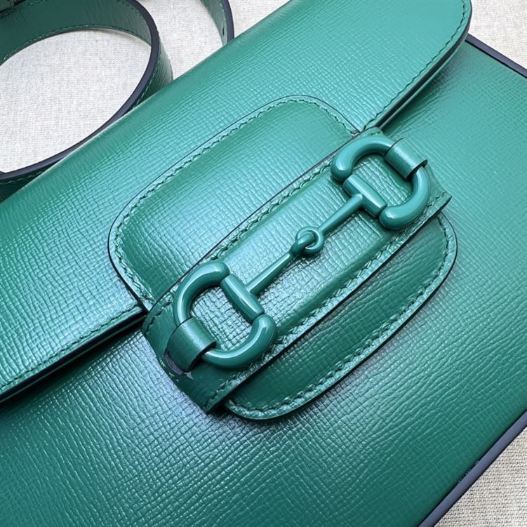 Gucci Horsebit 1955 small shoulder bag Green leather – GB128