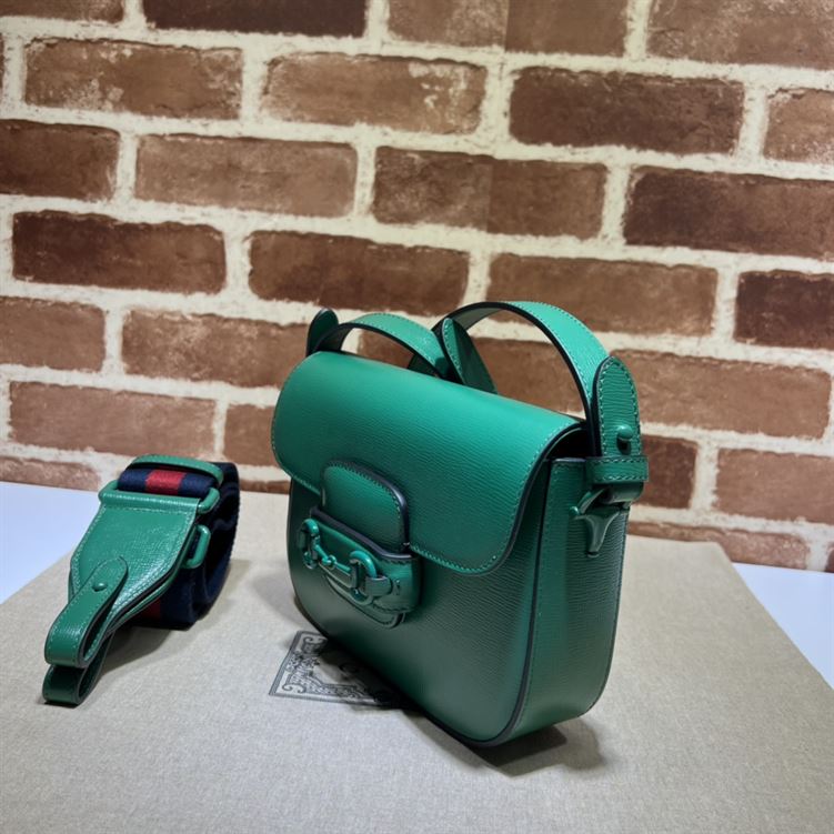 Gucci Horsebit 1955 small shoulder bag Green leather – GB128