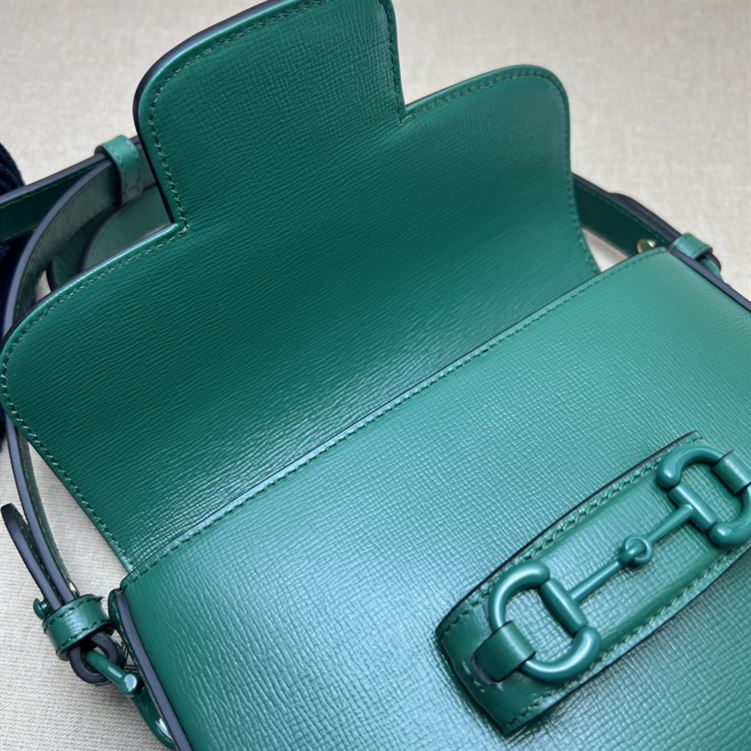Gucci Horsebit 1955 small shoulder bag Green leather – GB128