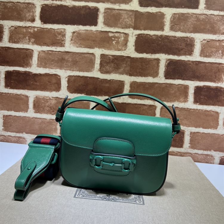 Gucci Horsebit 1955 small shoulder bag Green leather – GB128