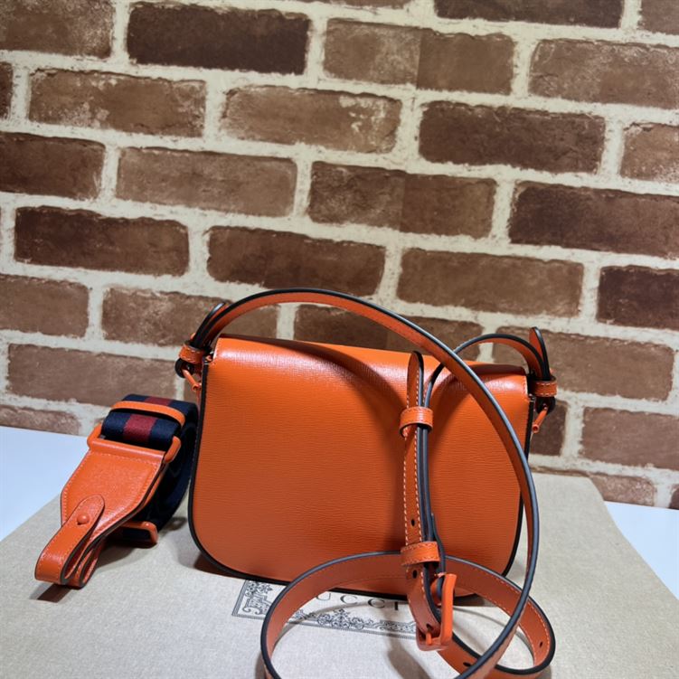 Gucci Horsebit 1955 small shoulder bag Orange leather – GB127
