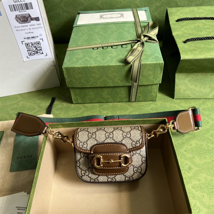 Gucci Horsebit 1955 strap wallet Beige and ebony canvas – GB138