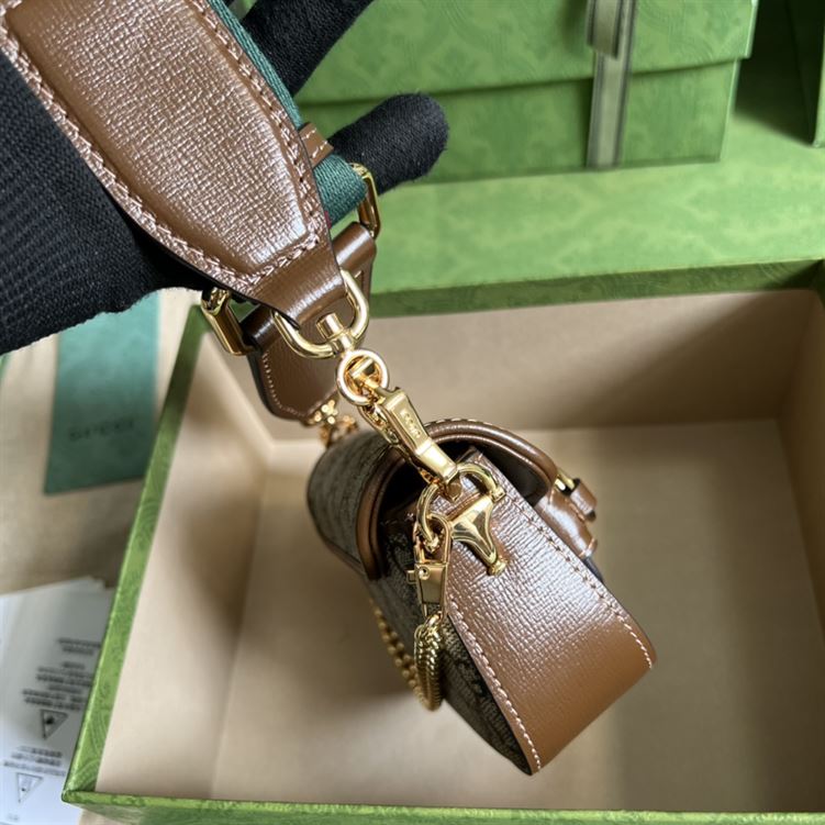 Gucci Horsebit 1955 strap wallet Beige and ebony canvas – GB138