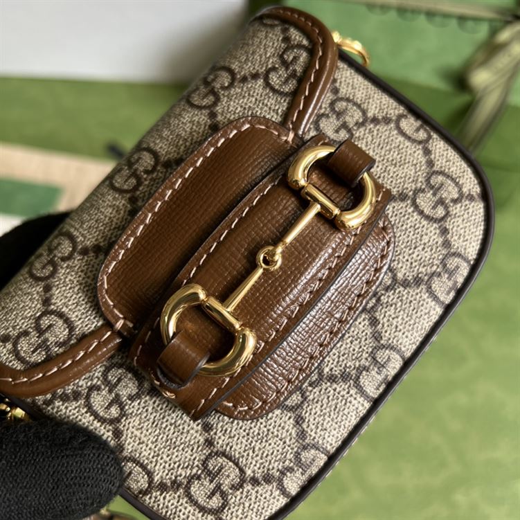 Gucci Horsebit 1955 strap wallet Beige and ebony canvas – GB138