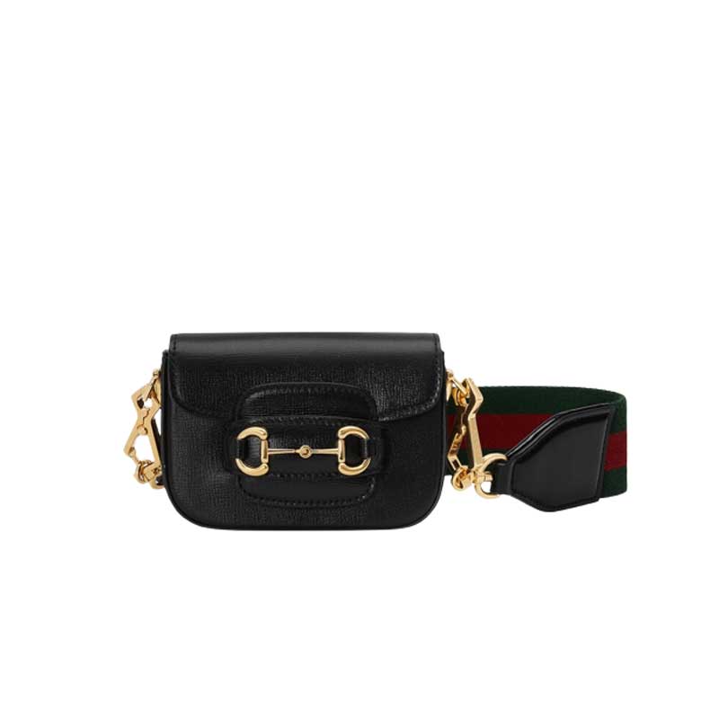 Gucci Horsebit 1955 strap wallet Black leather – GB137