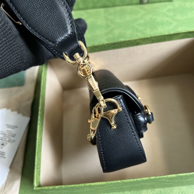 Gucci Horsebit 1955 strap wallet Black leather – GB137