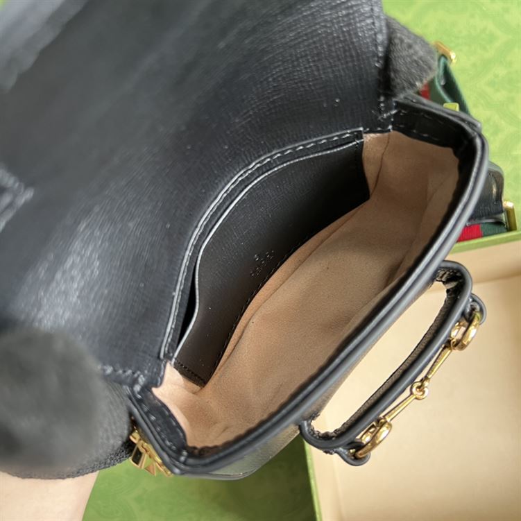 Gucci Horsebit 1955 strap wallet Black leather – GB137