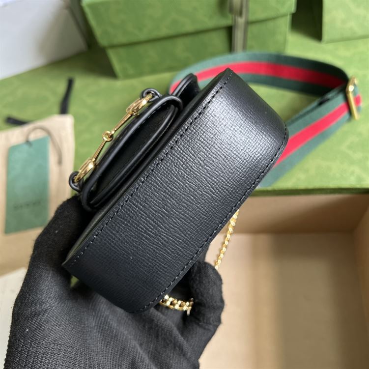 Gucci Horsebit 1955 strap wallet Black leather – GB137