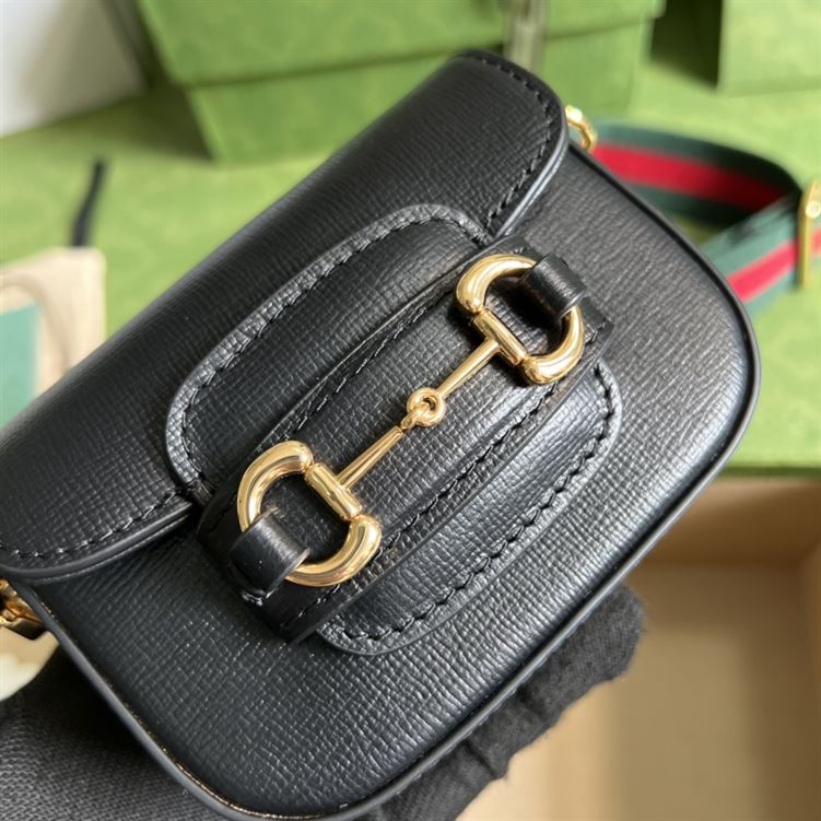 Gucci Horsebit 1955 strap wallet Black leather – GB137
