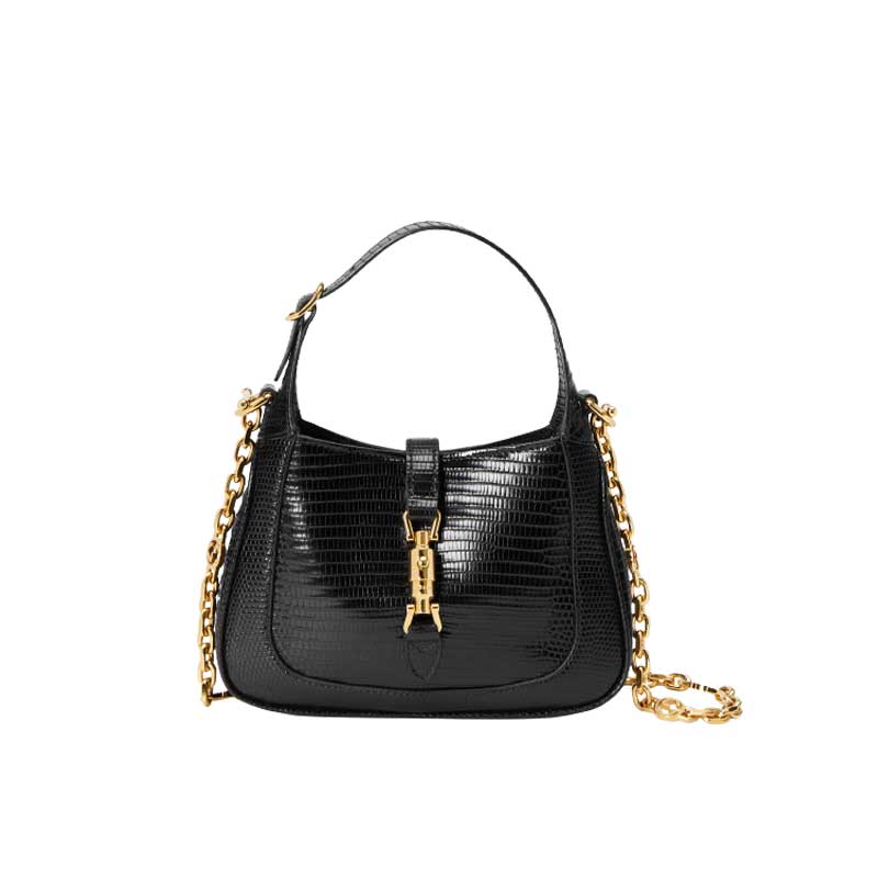 Jackie 1961 lizard mini bag Black – GB120