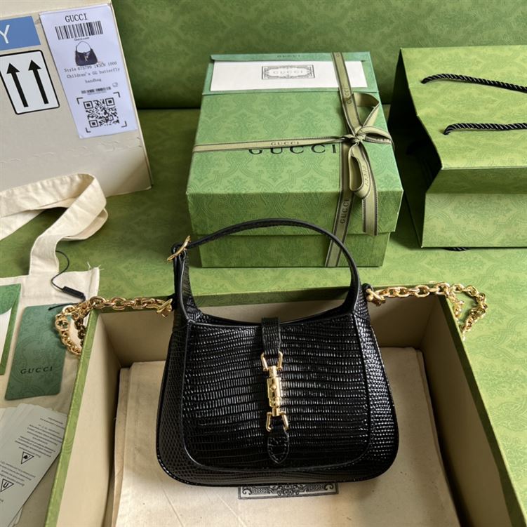 Jackie 1961 lizard mini bag Black – GB120