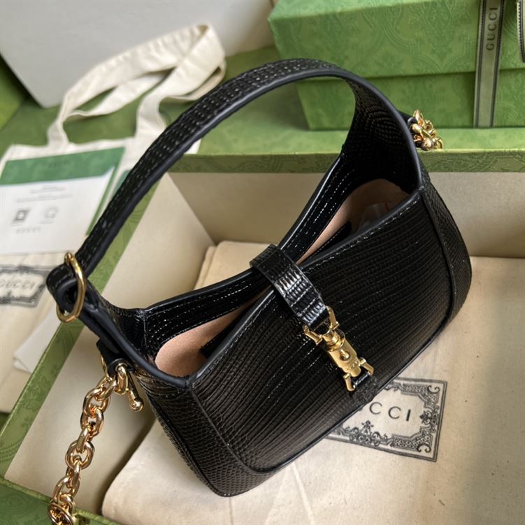 Jackie 1961 lizard mini bag Black – GB120