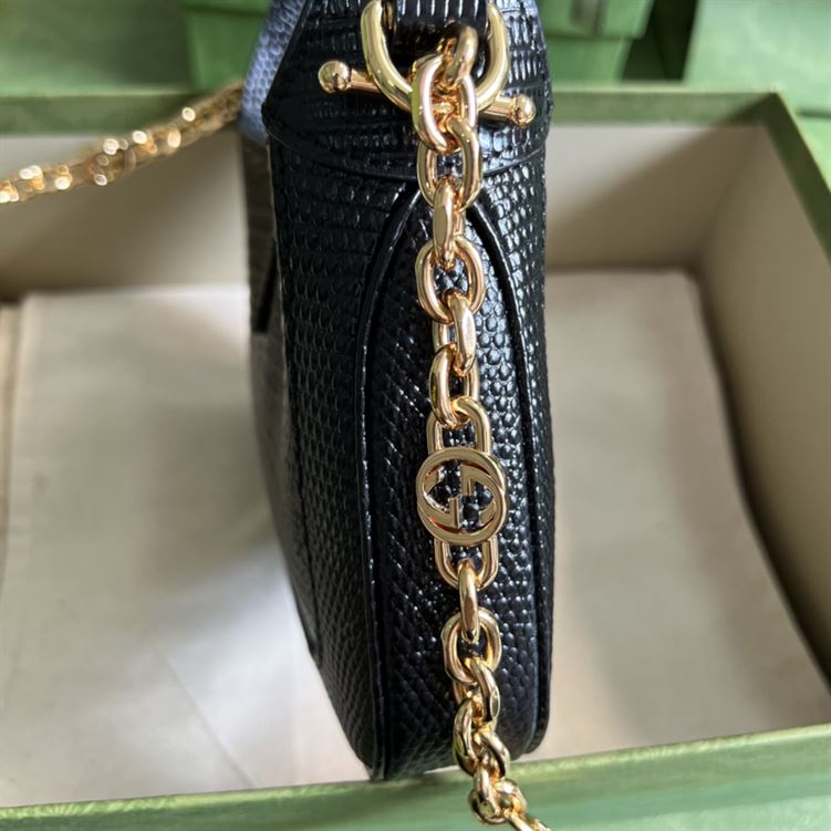Jackie 1961 lizard mini bag Black – GB120