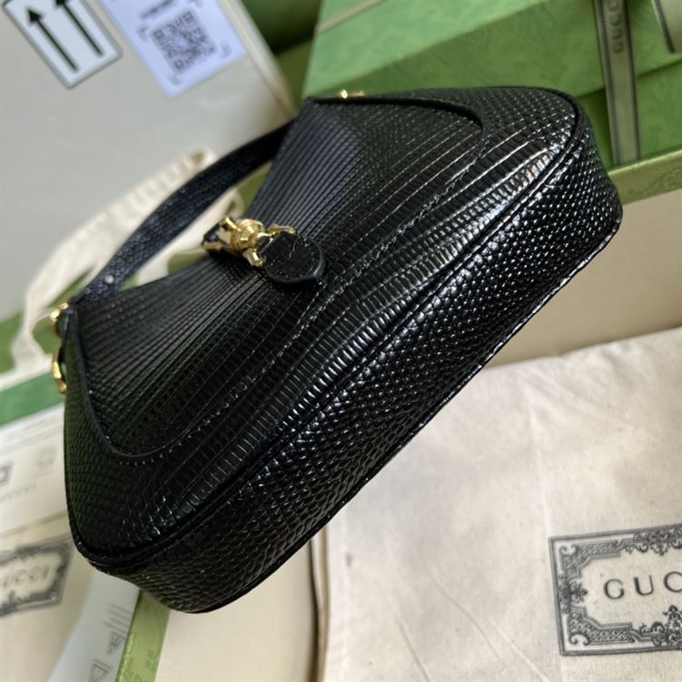 Jackie 1961 lizard mini bag Black – GB120