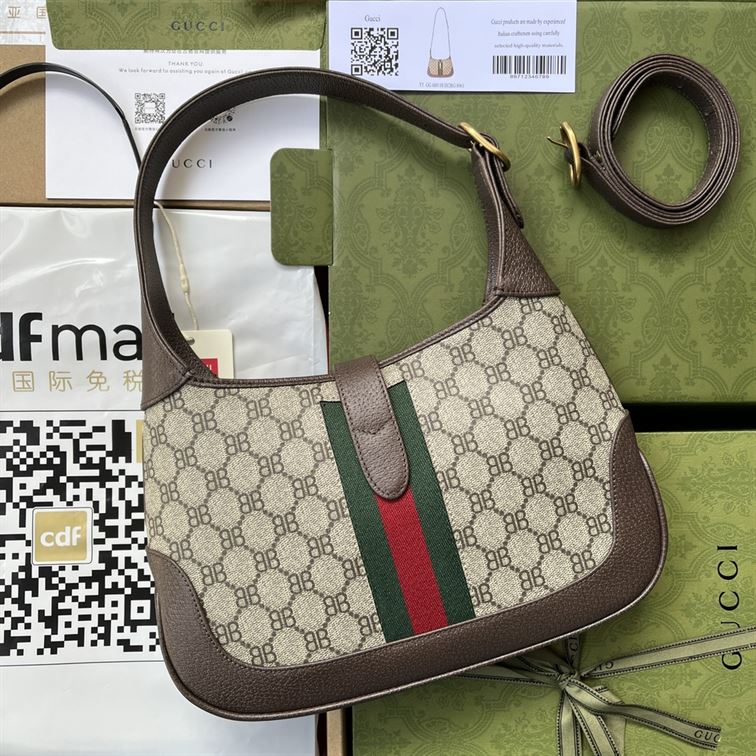 Jackie 1961 small shoulder bag Beige/ebony canvas – GB117