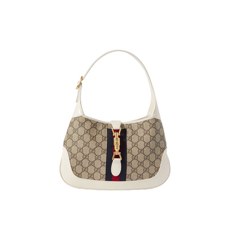 Jackie 1961 small shoulder bag White leather trim – GB118