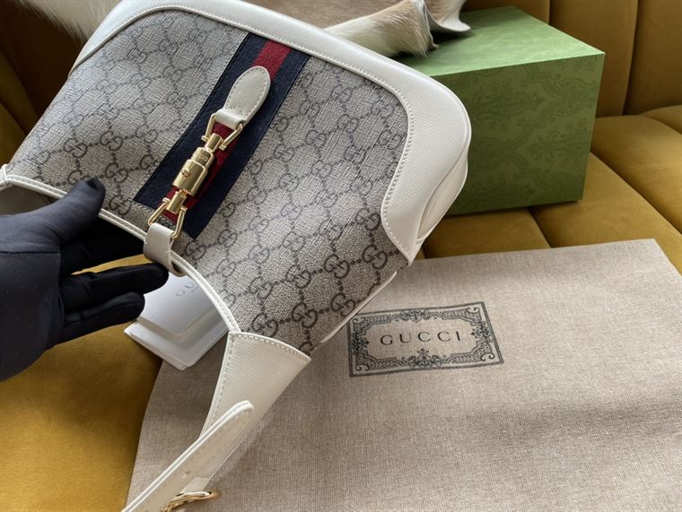 Jackie 1961 small shoulder bag White leather trim – GB118