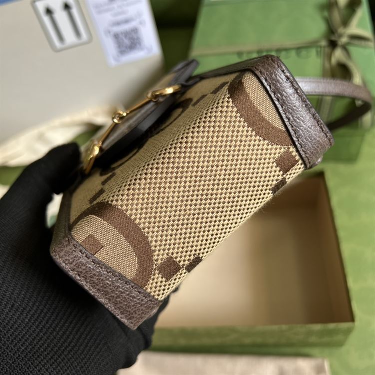Jumbo GG mini bag Camel and ebony jumbo GG canvas – GB107