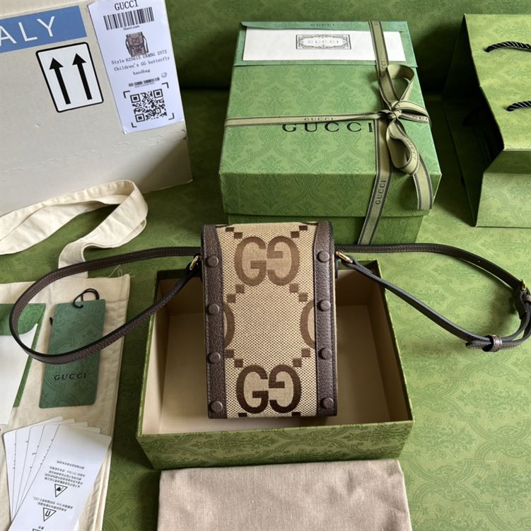 Jumbo GG mini bag Camel and ebony jumbo GG canvas – GB107
