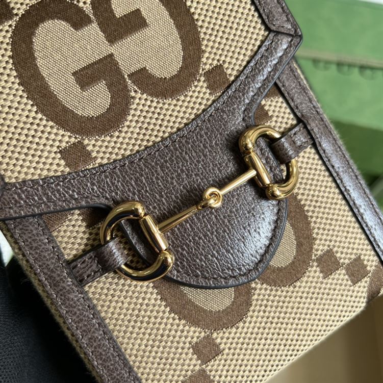 Jumbo GG mini bag Camel and ebony jumbo GG canvas – GB107