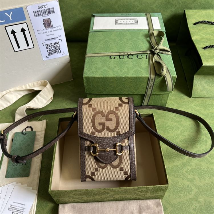 Jumbo GG mini bag Camel and ebony jumbo GG canvas – GB107