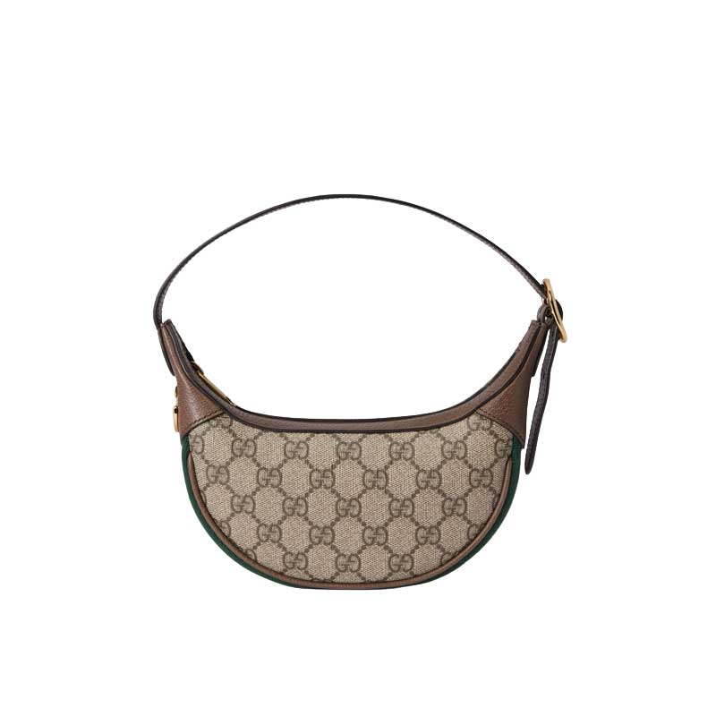 Ophidia GG mini bag with brown leather trim – GB130