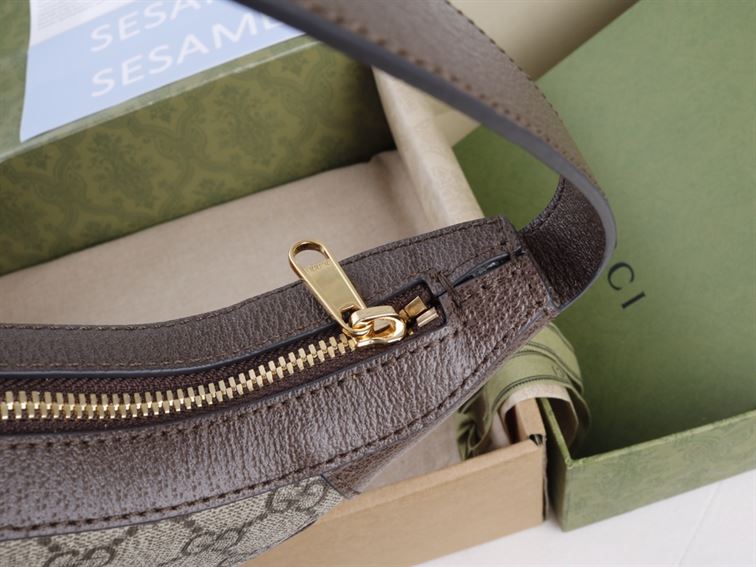 Ophidia GG mini bag with brown leather trim – GB130