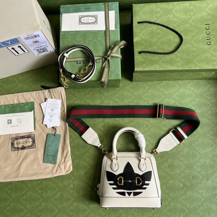 adidas x Gucci Horsebit 1955 mini bag White leather – GB103