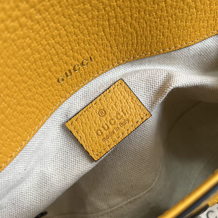 adidas x Gucci Horsebit 1955 mini bag Yellow and black leather – GB108