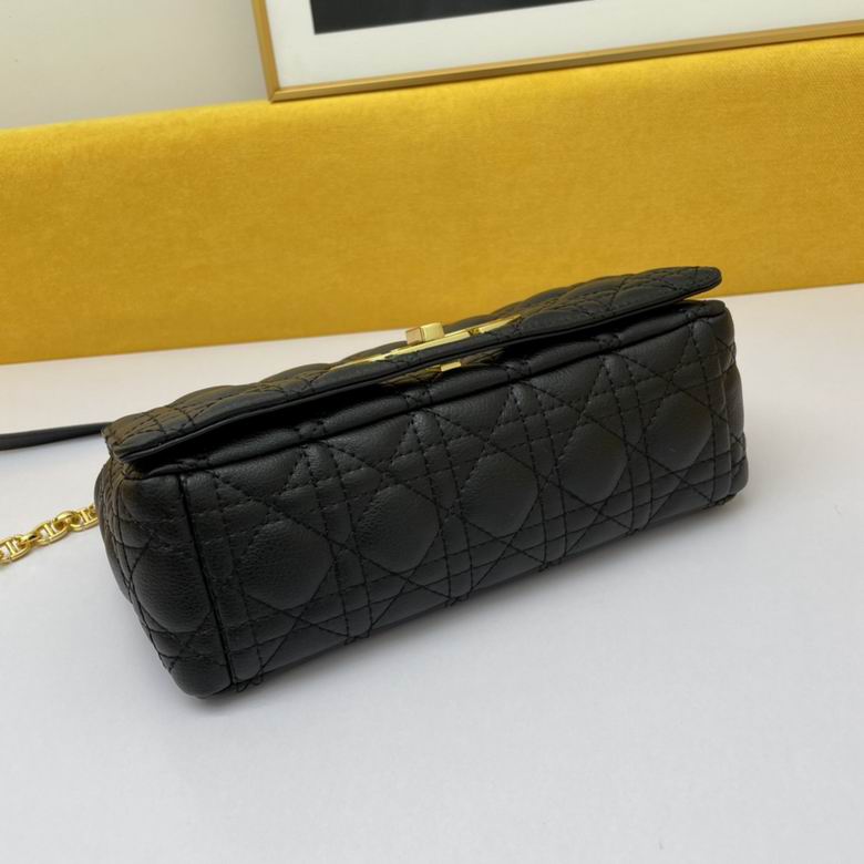 Medium Dior Caro Bag Black Supple Cannage Calfskin – DB068