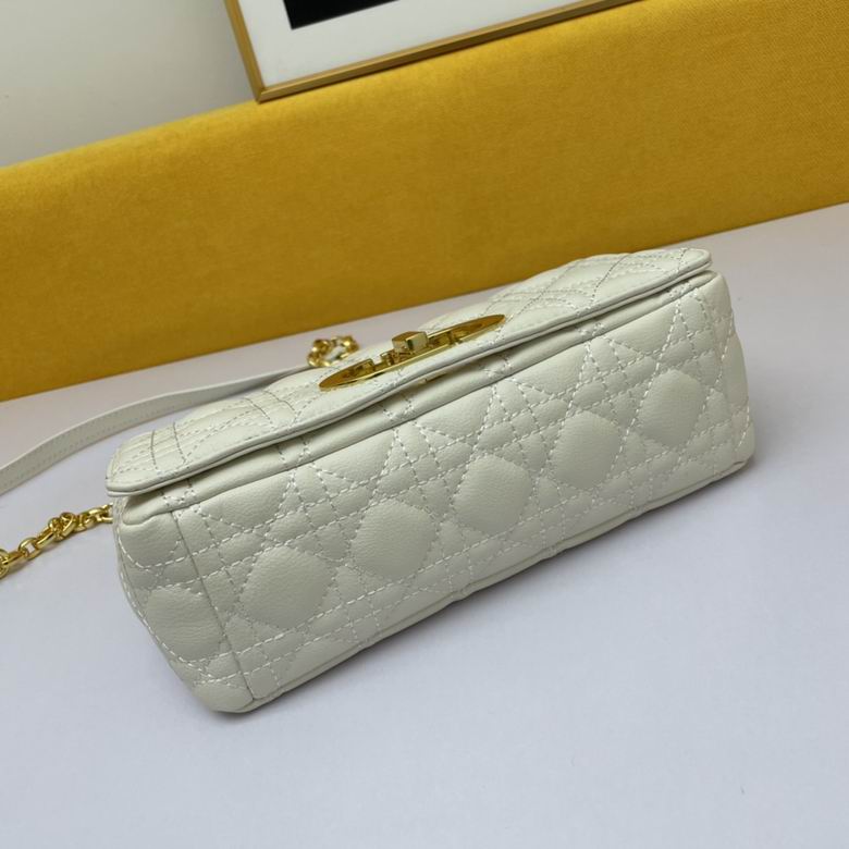 Medium Dior Caro Bag Ivory Supple Cannage Calfskin – DB069