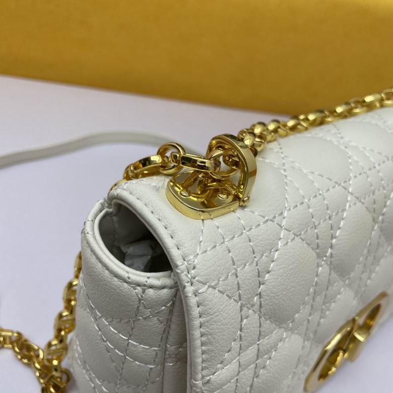 Medium Dior Caro Bag Ivory Supple Cannage Calfskin – DB069