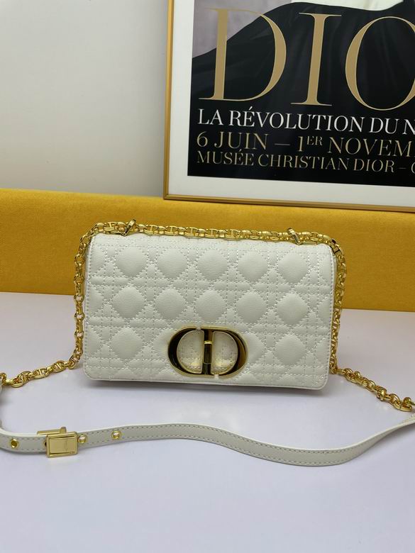 Medium Dior Caro Bag Ivory Supple Cannage Calfskin – DB069