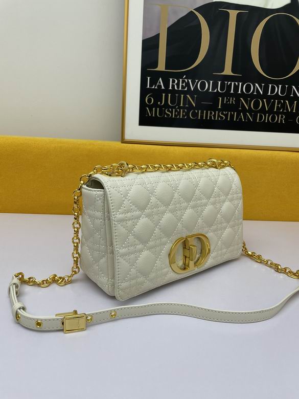Medium Dior Caro Bag Ivory Supple Cannage Calfskin – DB069
