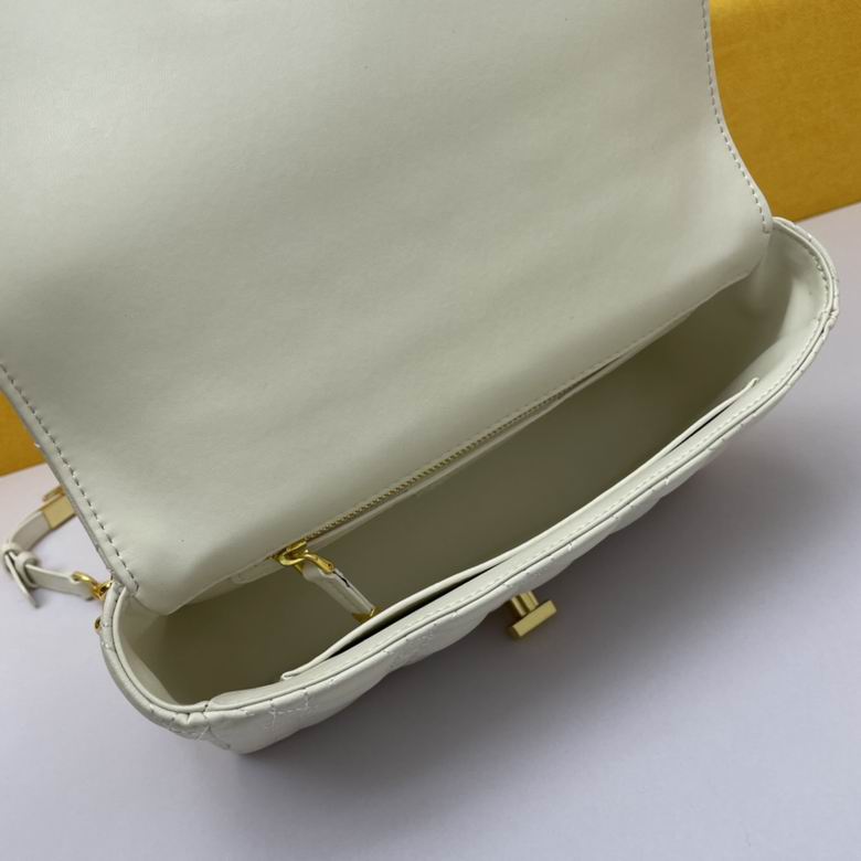Medium Dior Caro Bag Ivory Supple Cannage Calfskin – DB069