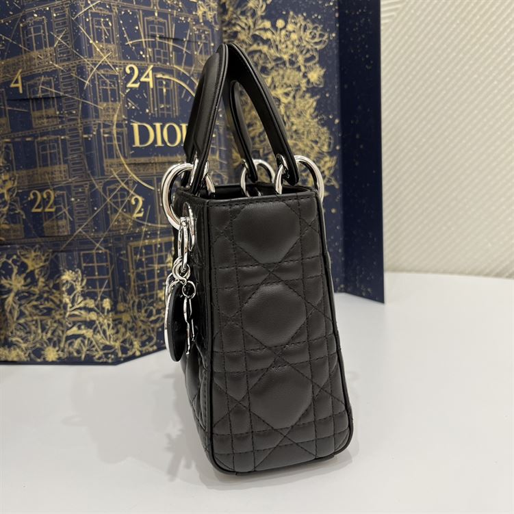 Mini Lady Dior Bag Black Cannage Lambskin – DB054