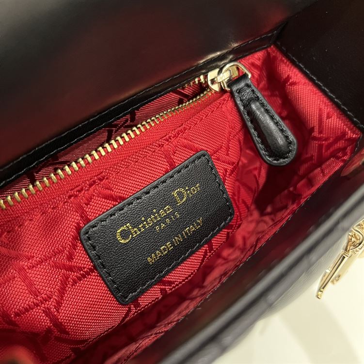 Mini Lady Dior Bag Black Cannage Lambskin Gold Hardware – DB061