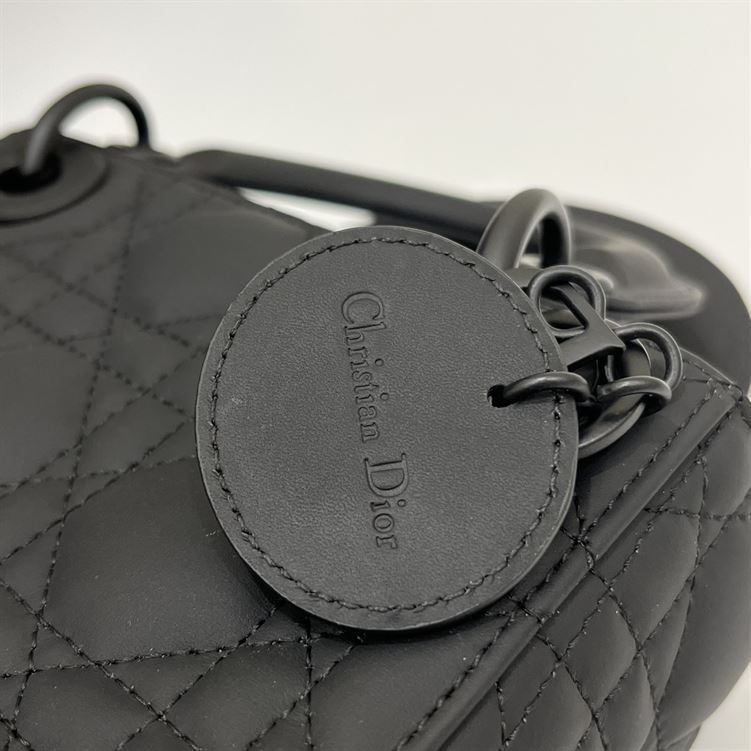 Mini Lady Dior Bag Black Ultramatte Cannage Calfskin – DB051