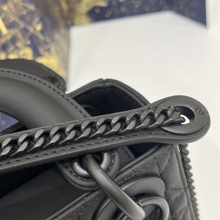 Mini Lady Dior Bag Black Ultramatte Cannage Calfskin – DB051