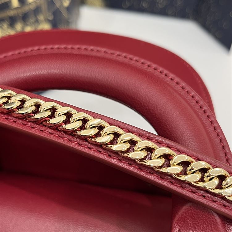 Mini Lady Dior Bag Cherry Red Cannage Lambskin – DB055