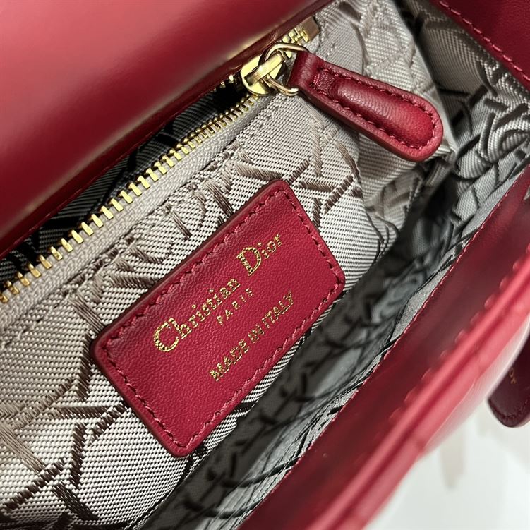 Mini Lady Dior Bag Cherry Red Cannage Lambskin – DB055