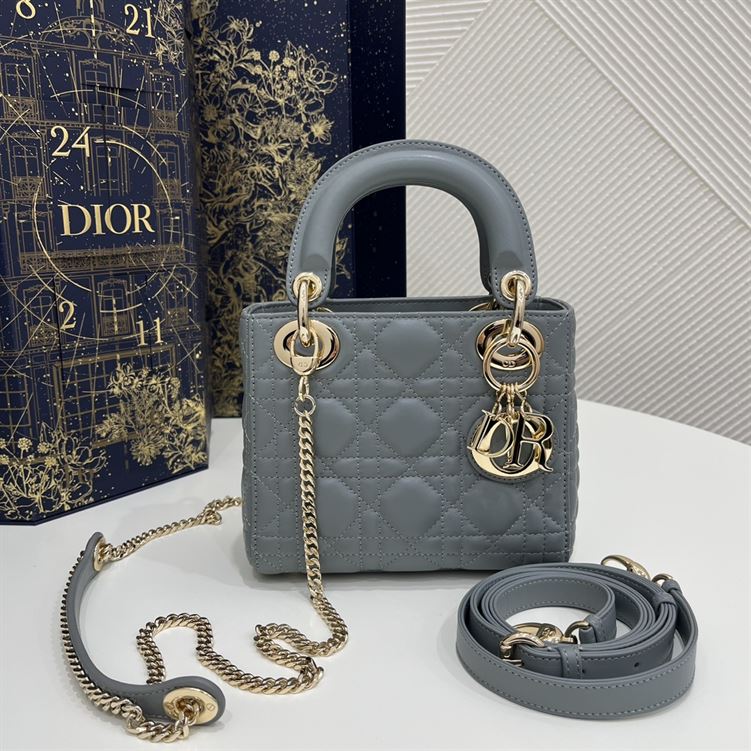 Mini Lady Dior Bag Cloud Blue Lambskin – DB053