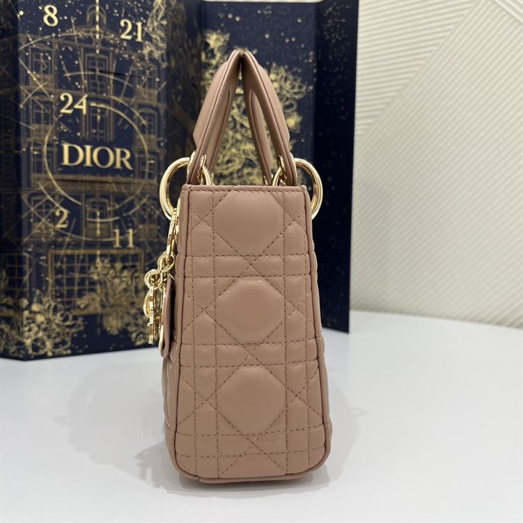 Mini Lady Dior Bag Heritage Pink Cannage Lambskin – DB052