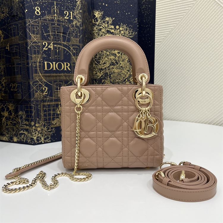 Mini Lady Dior Bag Heritage Pink Cannage Lambskin – DB052