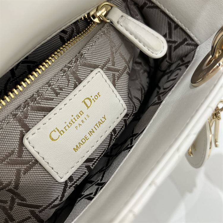 Mini Lady Dior Bag Latte Cannage Lambskin Gold Hardware – DB057