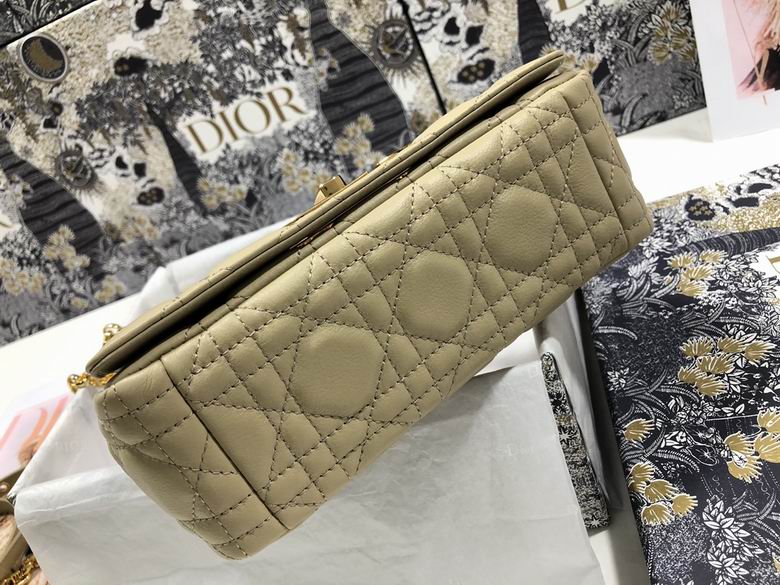 Small Dior Caro Bag Beige Supple Cannage Calfskin – DB067