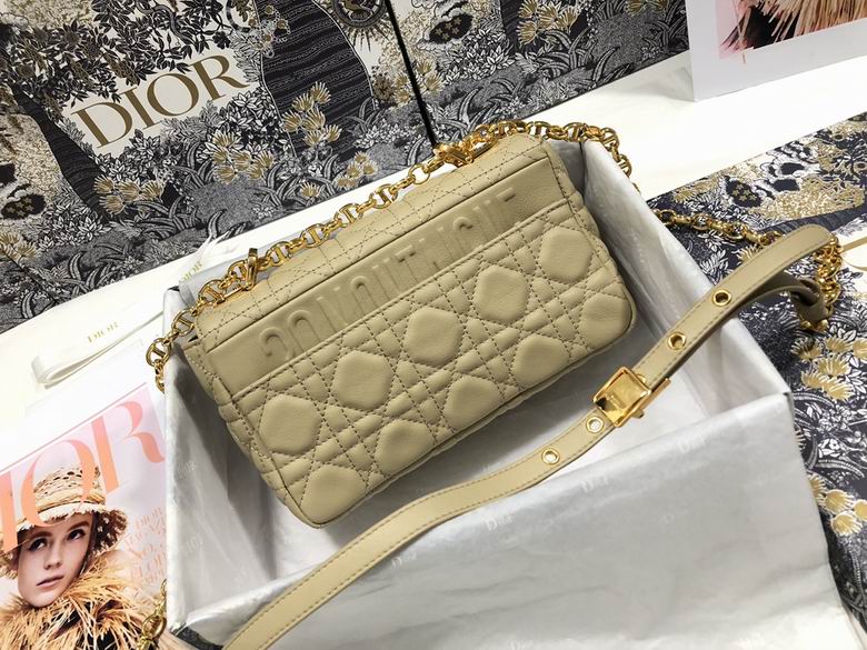 Small Dior Caro Bag Beige Supple Cannage Calfskin – DB067