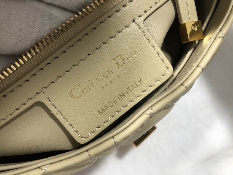 Small Dior Caro Bag Beige Supple Cannage Calfskin – DB067
